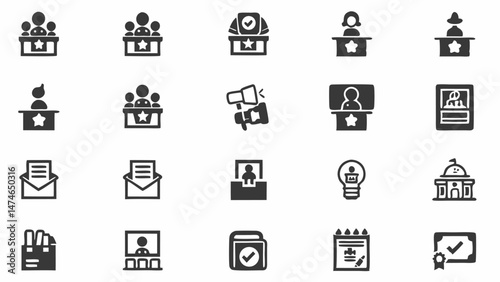 voting  election line icon set  vector pictograms  (1).eps