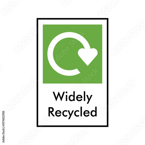  Widely Recycled Black Symbol Vector Icon Logo Sign