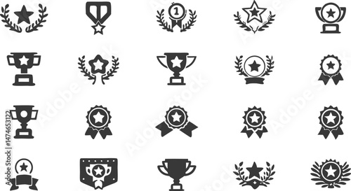 award and achievement line icon set  vector pictog (1).eps