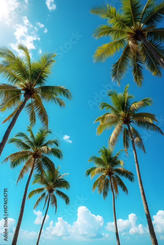 Wallpaper Mural palm tree and blue sky Torontodigital.ca
