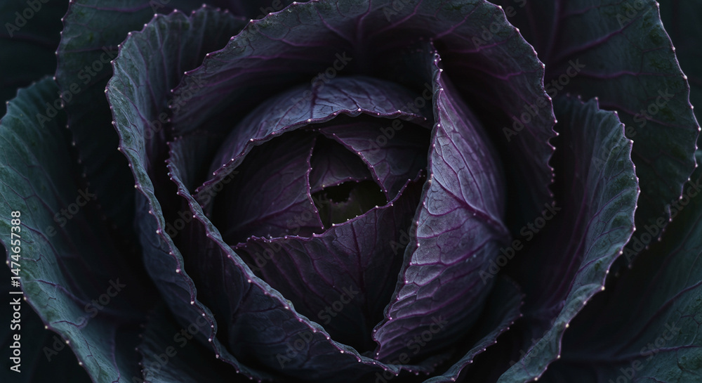 Obraz premium Pink and Purple Wild Cabbage Petal Close-Up