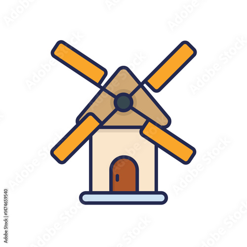 Mill Vector icon