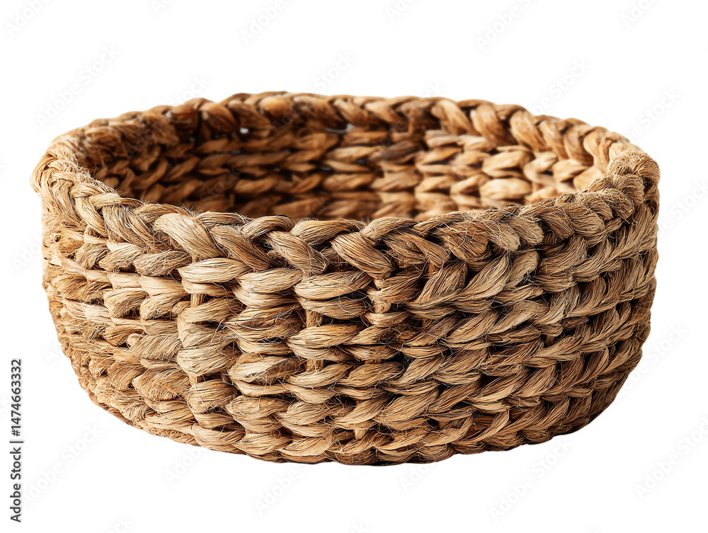 Obraz premium Woven basket, white isolate background