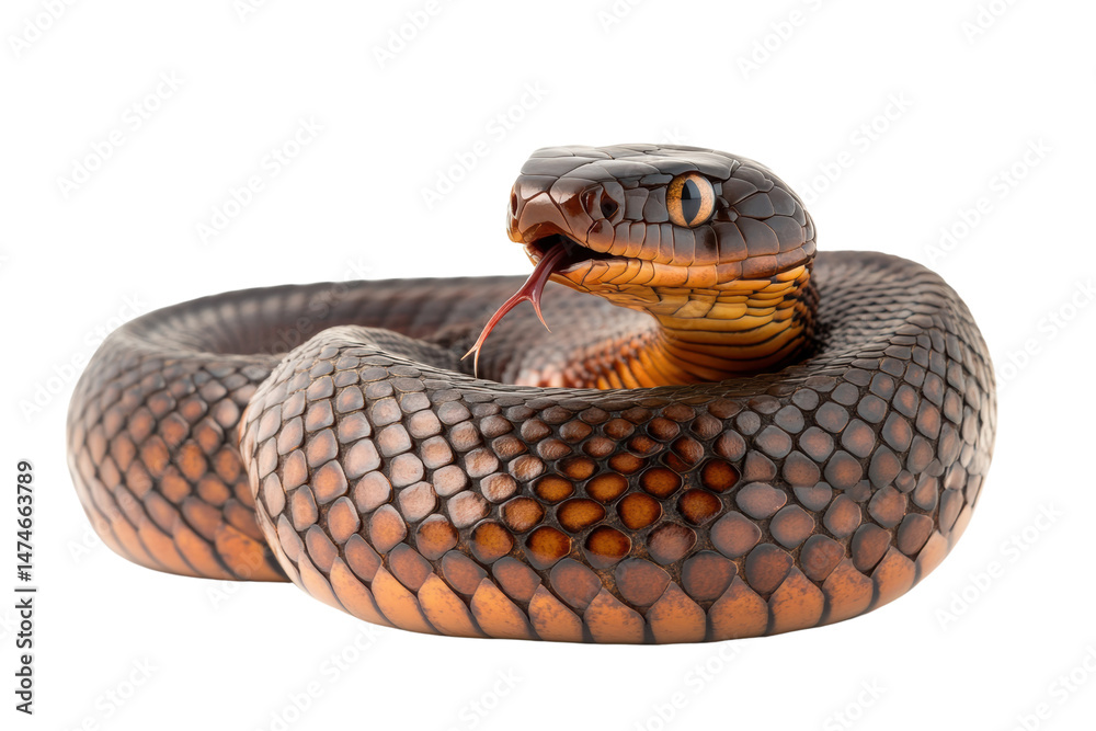Fototapeta premium A close-up of a majestic snake with vibrant scales.