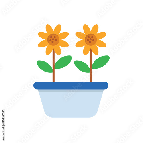 Farm Flower Vector icon