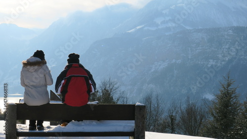 Romantic winter scene: a co...