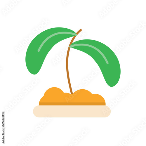 Green Sprout Vector icon
