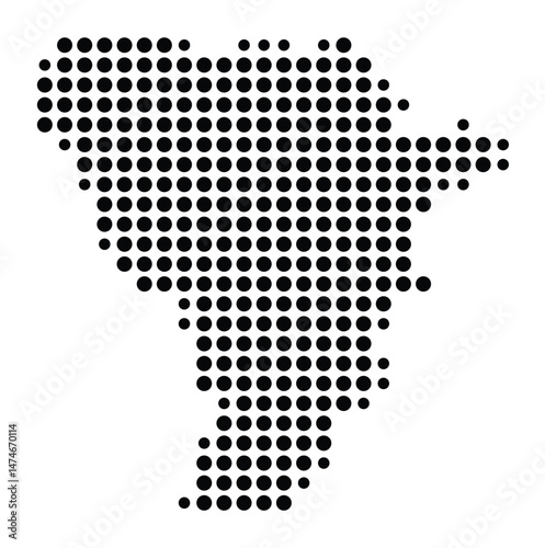 Symbol Map of the city Dinklage (Niedersachsen, Germany) showing the city with a pattern of just a few black dots photo