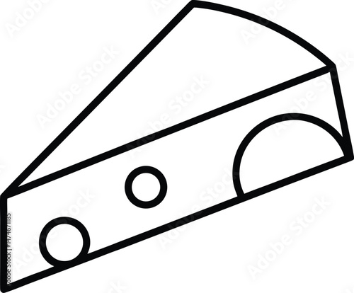 cheese wedge icon vector illustration