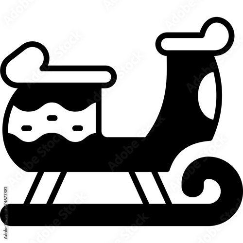 Sled  glyph icon