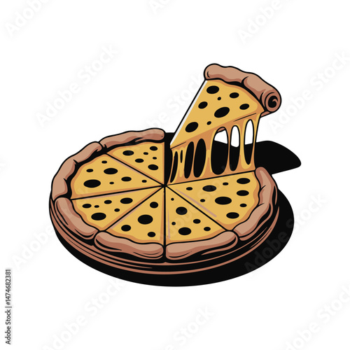 Delicious Pizza Melted Cheese and Crispy Crust