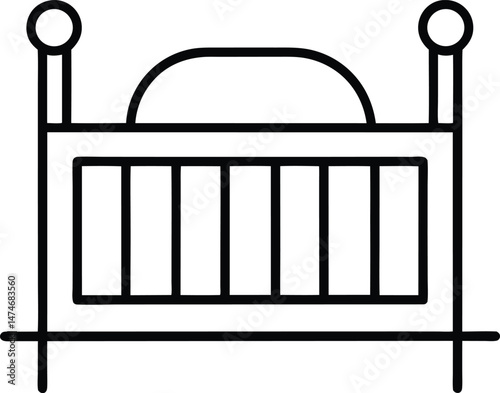 crib icon vector illustration