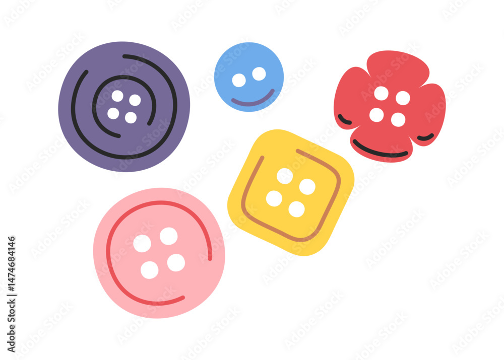 Various buttons dressmaking accessory set Various buttons dressmaking accessory set