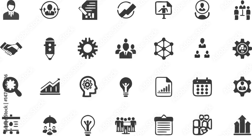 Fototapeta premium swot analysis line icon set set of outline icons (1).eps