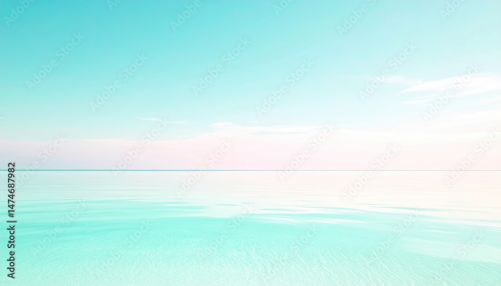 Obraz premium Tranquil ocean view at sunrise serene seascape nature photography calm environment aerial perspective peaceful atmosphere