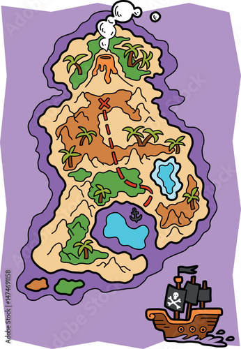 splendid map for an action-packed treasure discovery