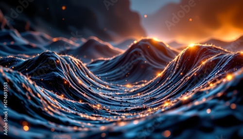 abstract sound waves, dark void, light painting, long exposure, ethereal glow, pastel silver, vibrant energy, vivid illumination, refracted light, atmospheric perspective, dynamic position.