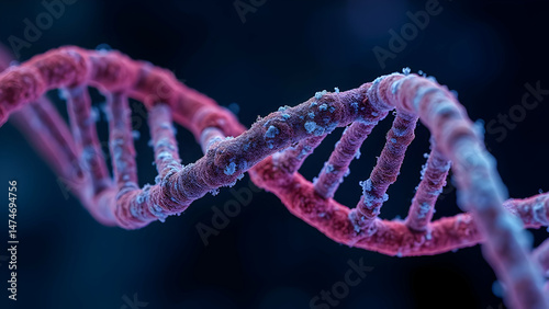 DNA Recombination During Meiosis Captured Through Super-Resolution Fluorescence Microscope Showing Homologous Chromosomes Exchanging Genetic Material photo
