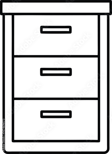 vector illustration of a file cabinet