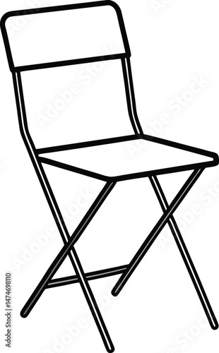 folding chair isolated on white