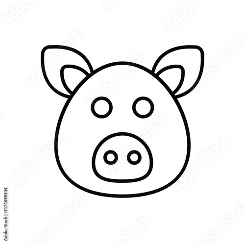 Pig Vector icon