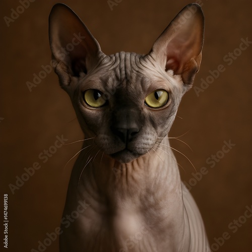 brown cal with brown background 
