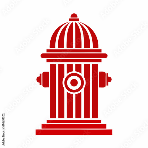 Vector Design of Fire Hydrant Icon.