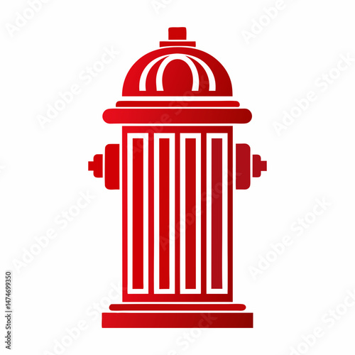 Vector Design of Fire Hydrant Icon.