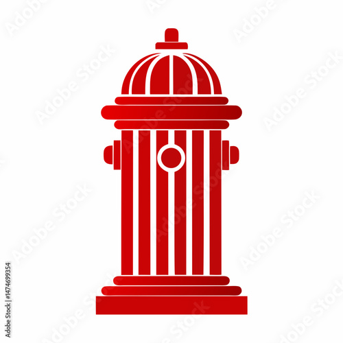 Vector Design of Fire Hydrant Icon.