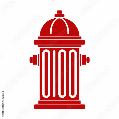Vector Design of Fire Hydrant Icon.