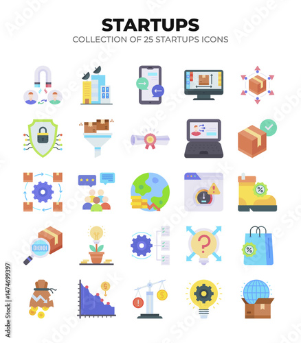 Startup Icons. A Collection of 25 Business Icons