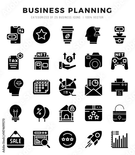 Business Planning Icon Bundle 25 Icons for Websites and Apps