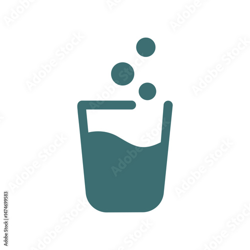 green trash bin icon on white background