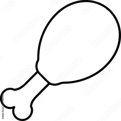 fried chicken leg icon vector illustration