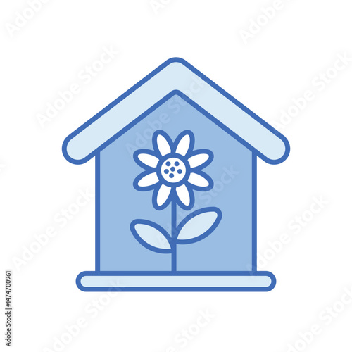 Green House Vector icon