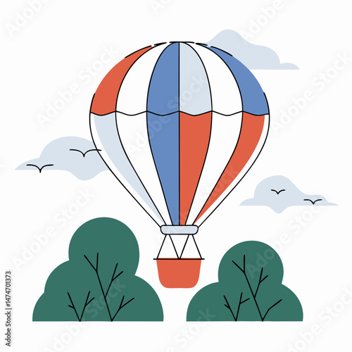 hot air balloon in the sky