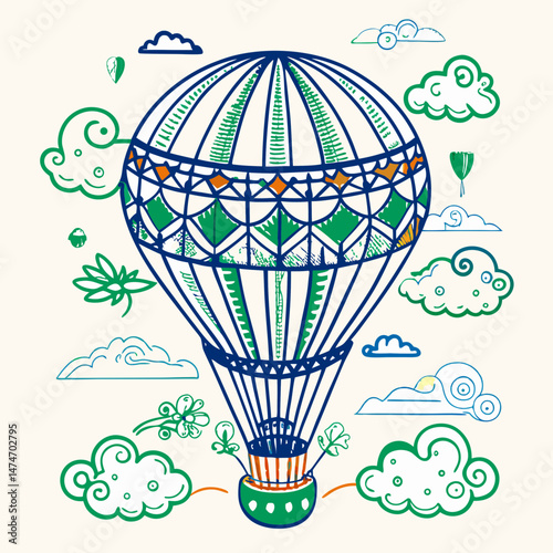 hot air balloon in sky