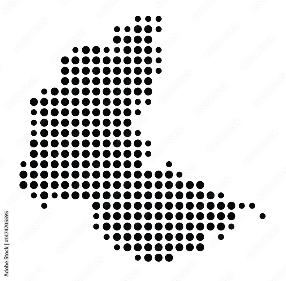 Symbol Map of the city Bad Windsheim (Bayern, Germany) showing the city with a pattern of just a few black dots Symbol Map of the city Bad Windsheim (Bayern, Germany) showing the city with a pattern of just a few black dots