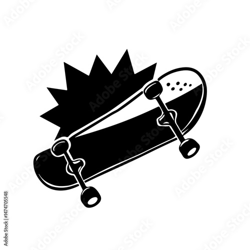 Skateboard Trick Silhouette Vector Set"
