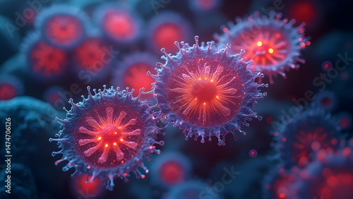 Human Liver Cells Detoxifying Foreign Compounds Visualized Through Fluorescence Microscopy with Metabolic Trackers Showing Cellular Machinery