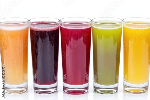 Wallpaper Mural Colorful fruit juices in glasses Torontodigital.ca