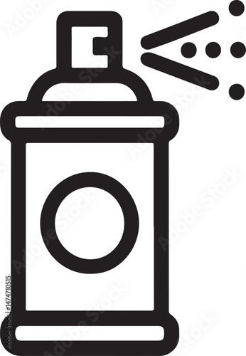 Graffiti Spray Can Icon Vector Style