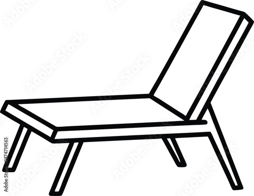 lounge chair vector illustration