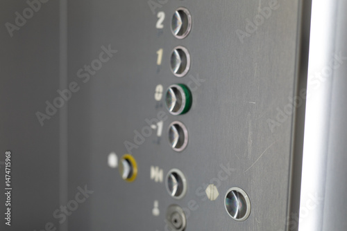 Close-up of vintage elevato...