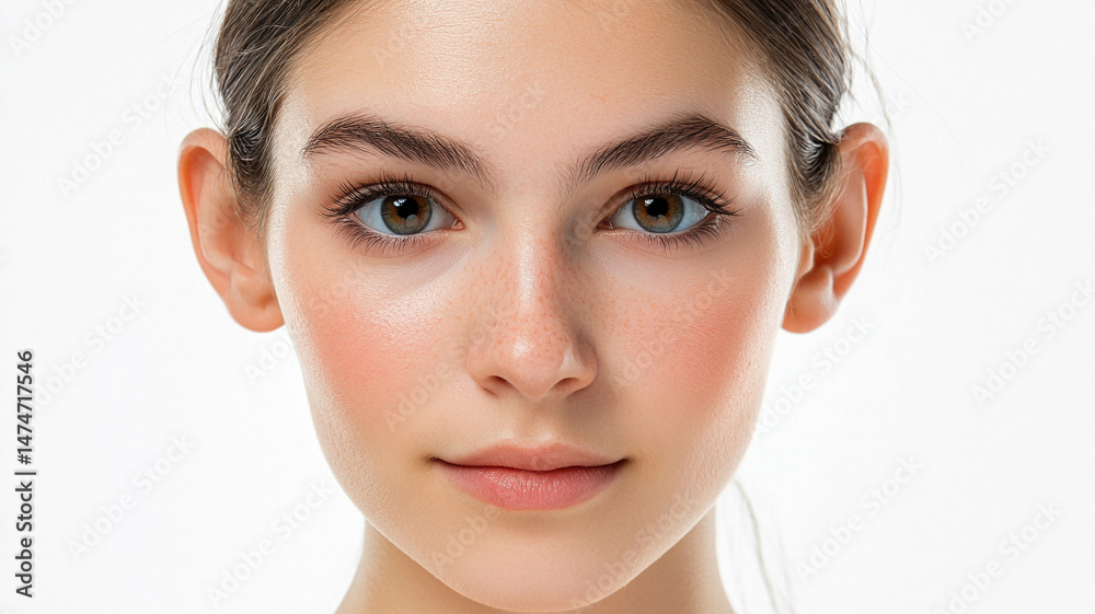 Obraz premium Beautiful model on white background