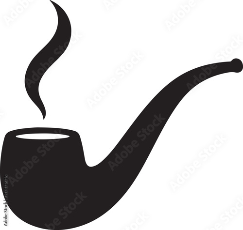 Steam Pipe Silhouette Icon Vector
