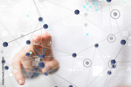 Neural network 3D illustrat...