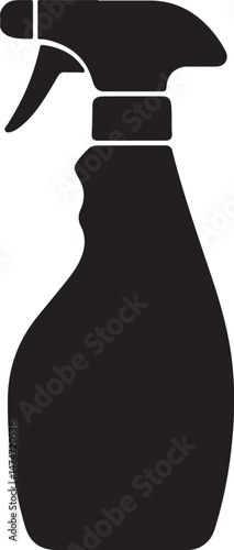 Cleaning Spray Bottle Silhouette Illustration
