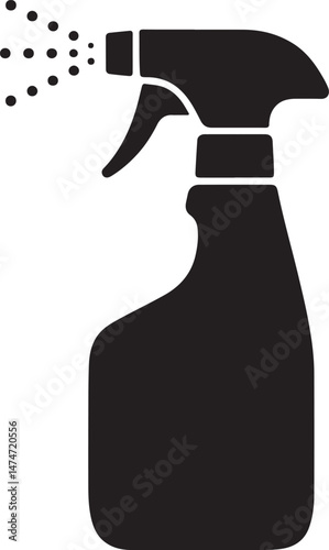 Spray Bottle Icon Silhouette Vector