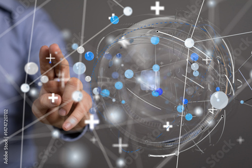 conference Digital Network and data concept 3d